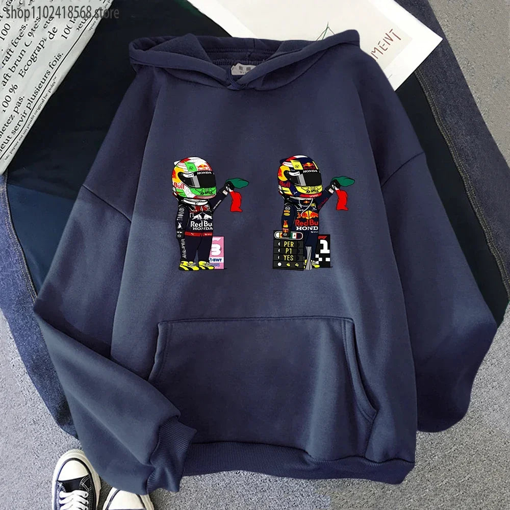 F1 Car 11 Hoodies Men Clothing Game Sweatshirt with Hooded Spring Autumn Clothes Y2k Top High Street Women Pullover plus size