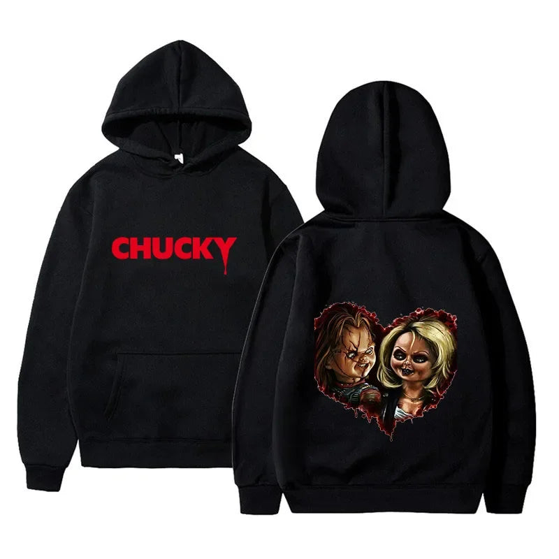 Horror Movie  Play Chucky Hoodies Harajuku Hip Hop Streetwear Men Women Autumn Winter Hooded Sweatshirt Pullover Tops