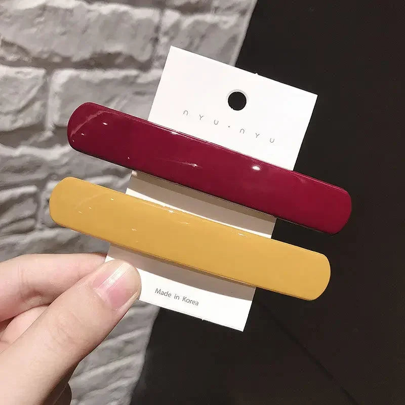 Korean  Morandi Color Spring Hair Clip Women Girls Simple Hairpin Fashion Colorful Matte Barrette Hair Styling Accessories
