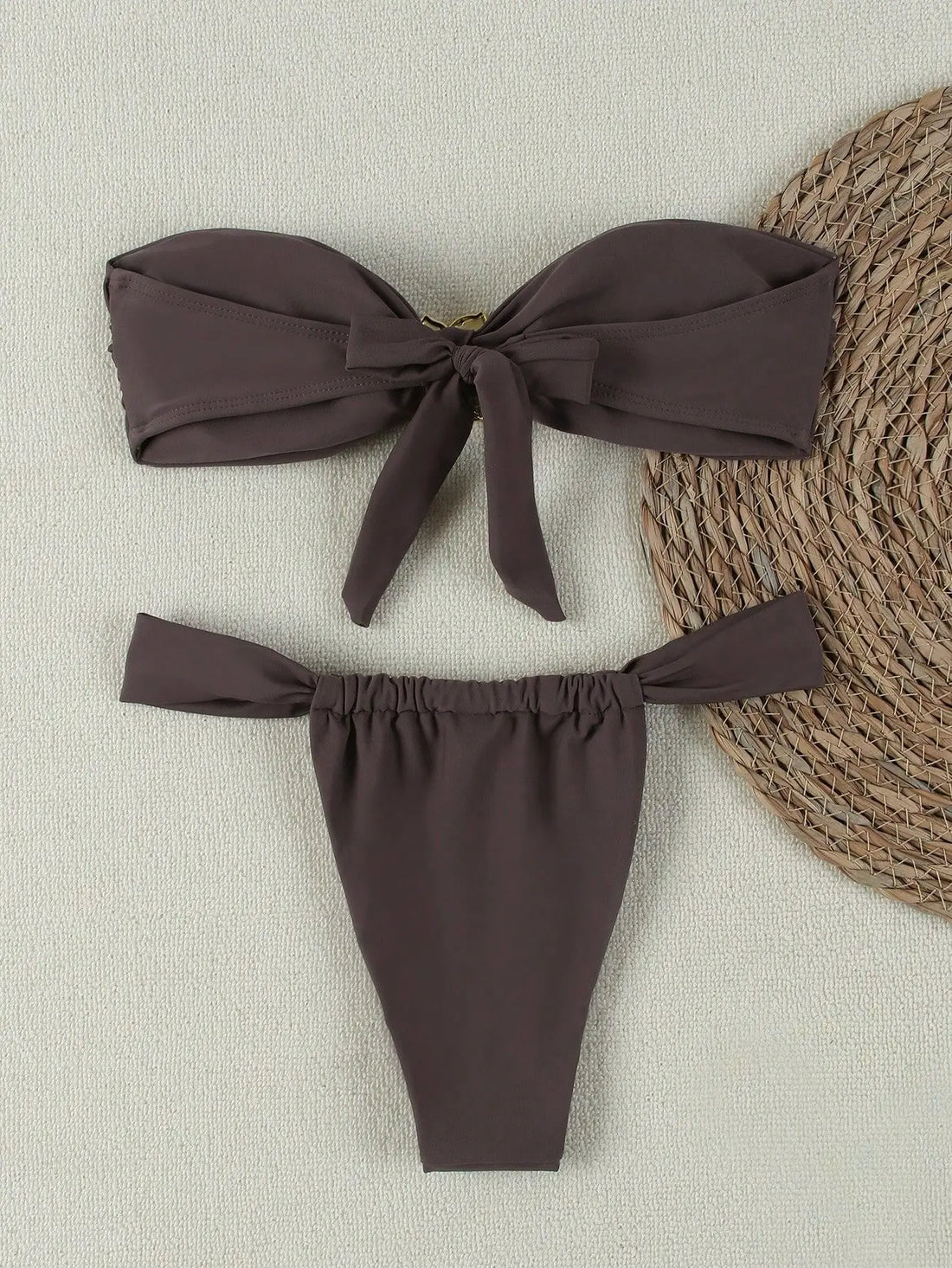 Sexy Cut-Out Bikini Set - Trendy Swimwear for Beach Goddesses Stunning Strapless Bikini Top Two-Piece Swimwear for Women