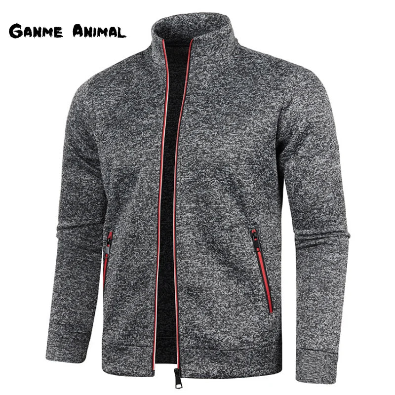 Spring Men's Turn-down Collar Sweatshirt Zipper Stand Collar Pullovers Man Sweatshirts Man Zippers Sweater Coats