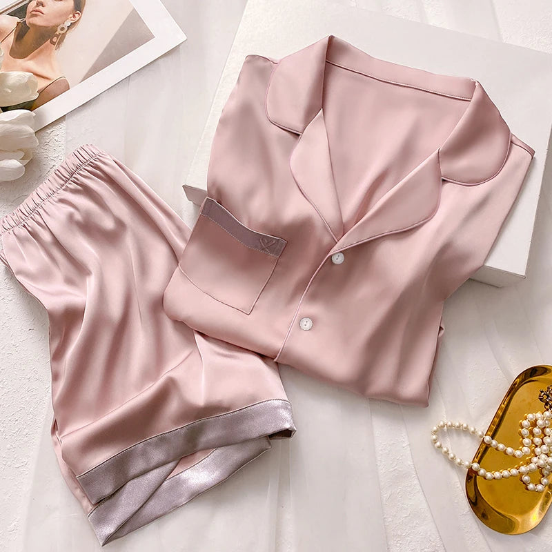 Ins Style Elegant Colorful Butterflies Women's Pajamas Trendy Fashion Design Summer Short Housewear 2024 New Y2k Ladies Homewear