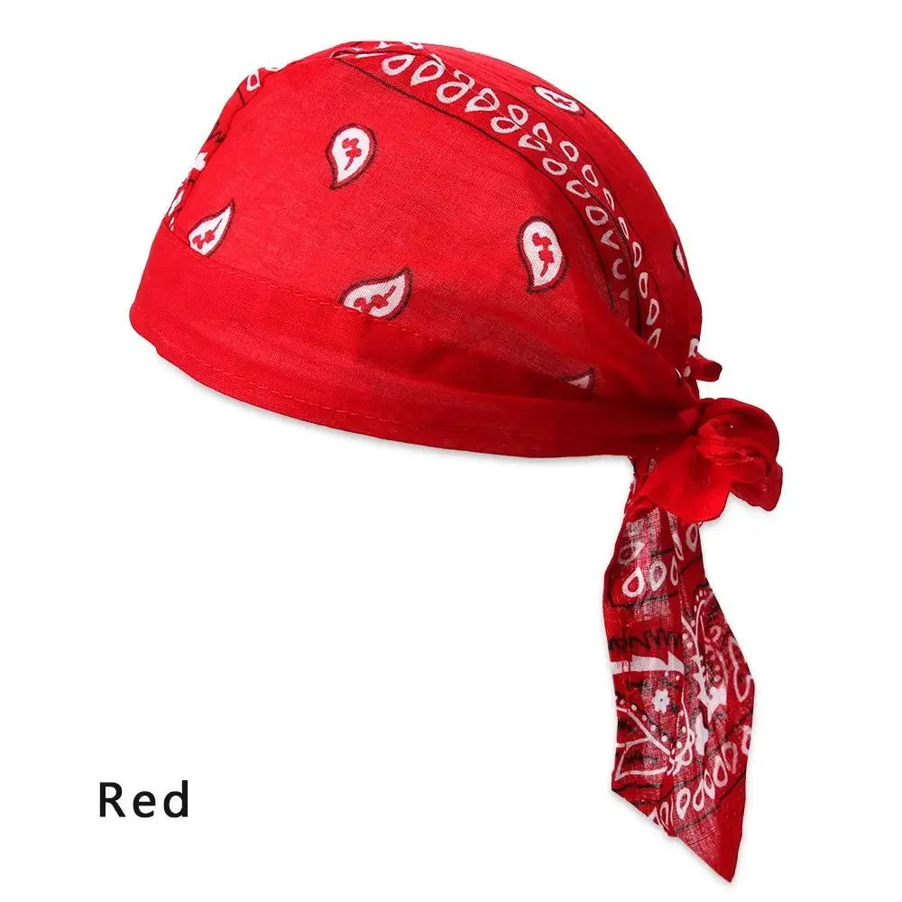 Men Women Quick Dry Headscarf Cotton Pirate Hat Outdoor Sport Cycling Bandana Sweat Absorbant Cancer Chemo Cap Muslim Turban