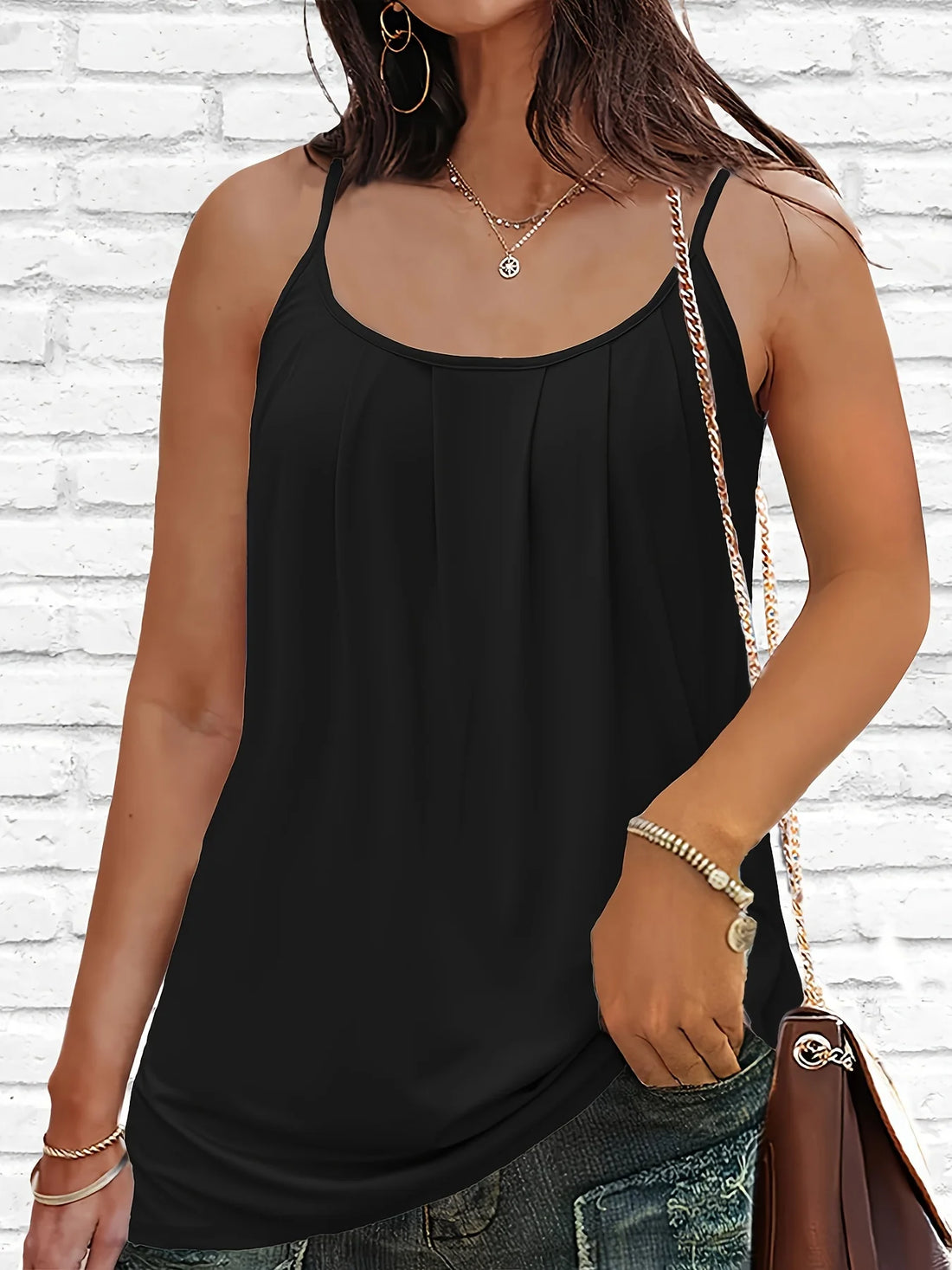Plus Size Women's Casual Sleeveless Loose Fit Tank Top Soft Lightweight Summer Camisole