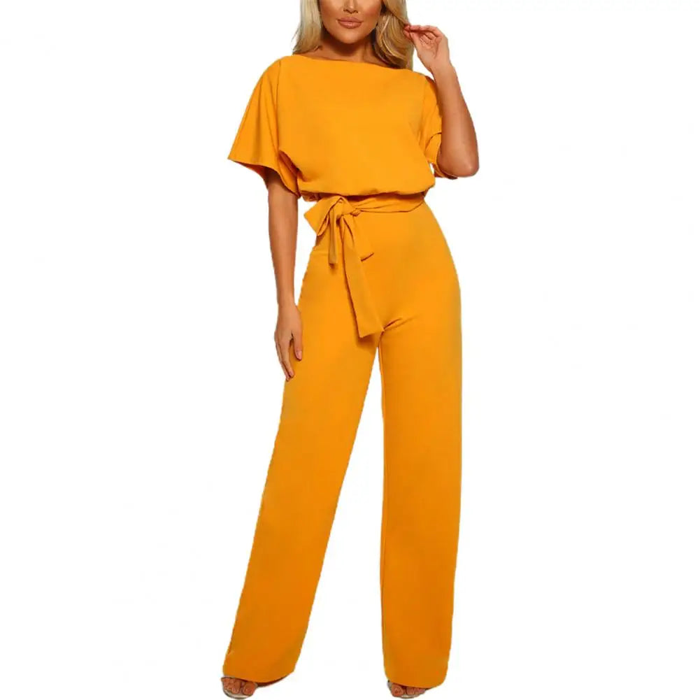 Business Ladies Jumpsuit  Tight Waist Elegant Women Romper  Ladies Tight Waist Slim Jumpsuit