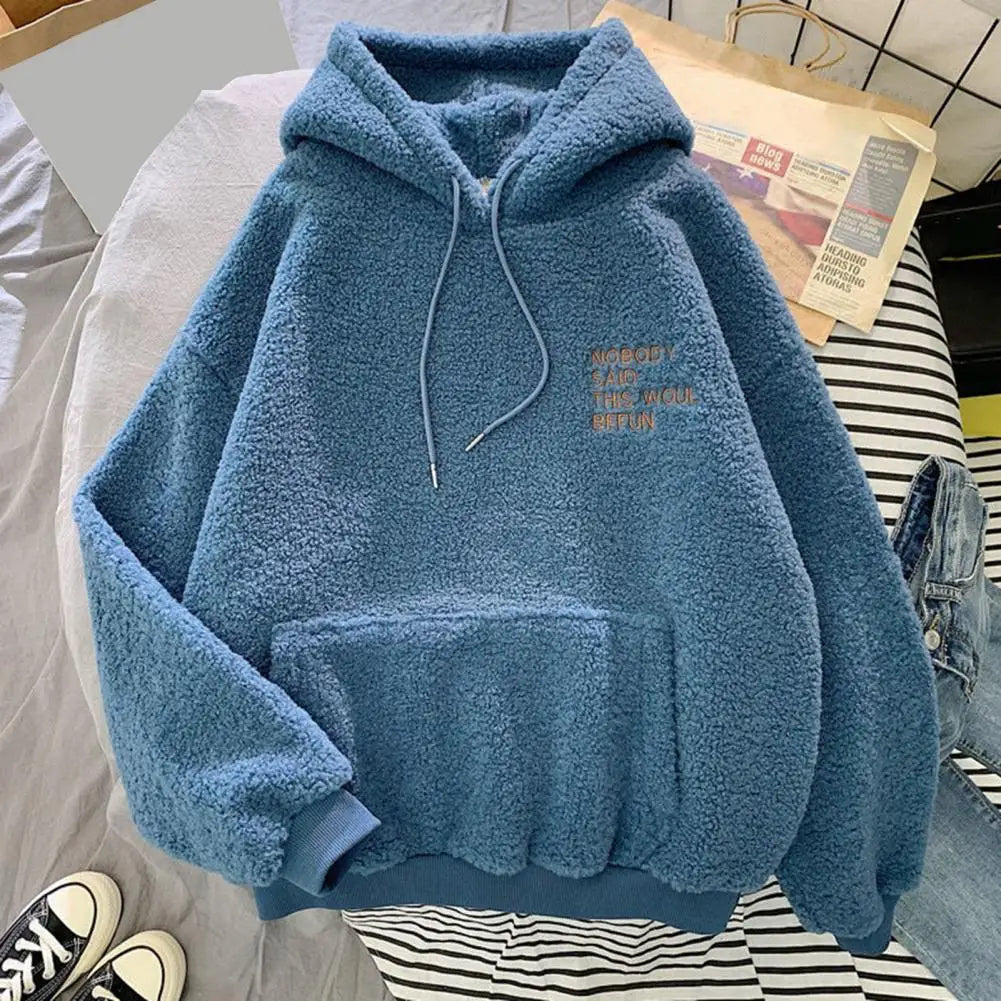 Autumn Winter Coat Pink Sweet Hooded Sorry Print Harajuku Loose Pocket Hoodies Womens Fleece Flannel Pullover Female Sweatshirt