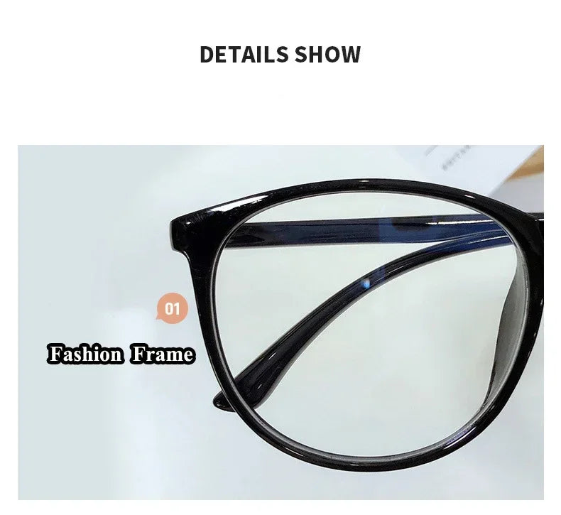 Ultra Light Anti Blue Light Near Sight Glasses New Trendy Large Frame Myopia Glasses Clear Lens Oversized Short Sight Glasses