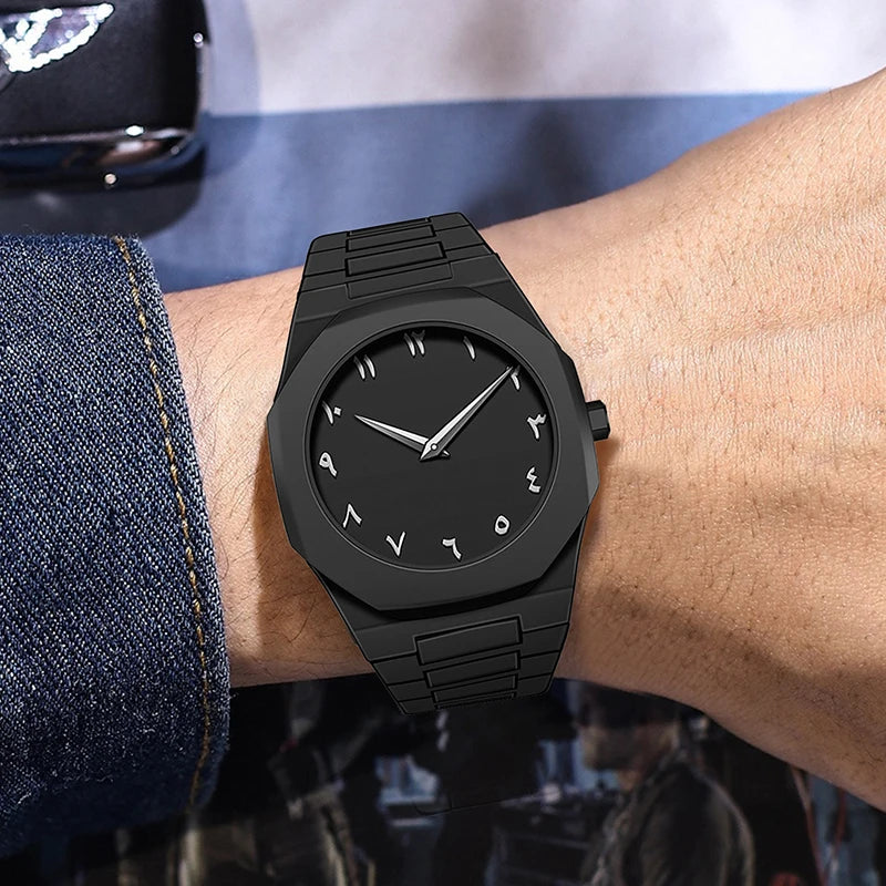 UTHAI Men's and Women's Watch Casual Simple Waterproof Silicone Wristband Fashionable And Versatile Quartz Watch Clock Gift