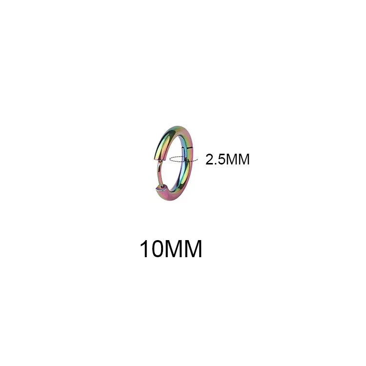 LATS 2024 New Simple Stainless Steel Small Hoop Earrings for Women Men 8mm To 20mm Round Cartilage Ear Piercing Fashion Jewelry