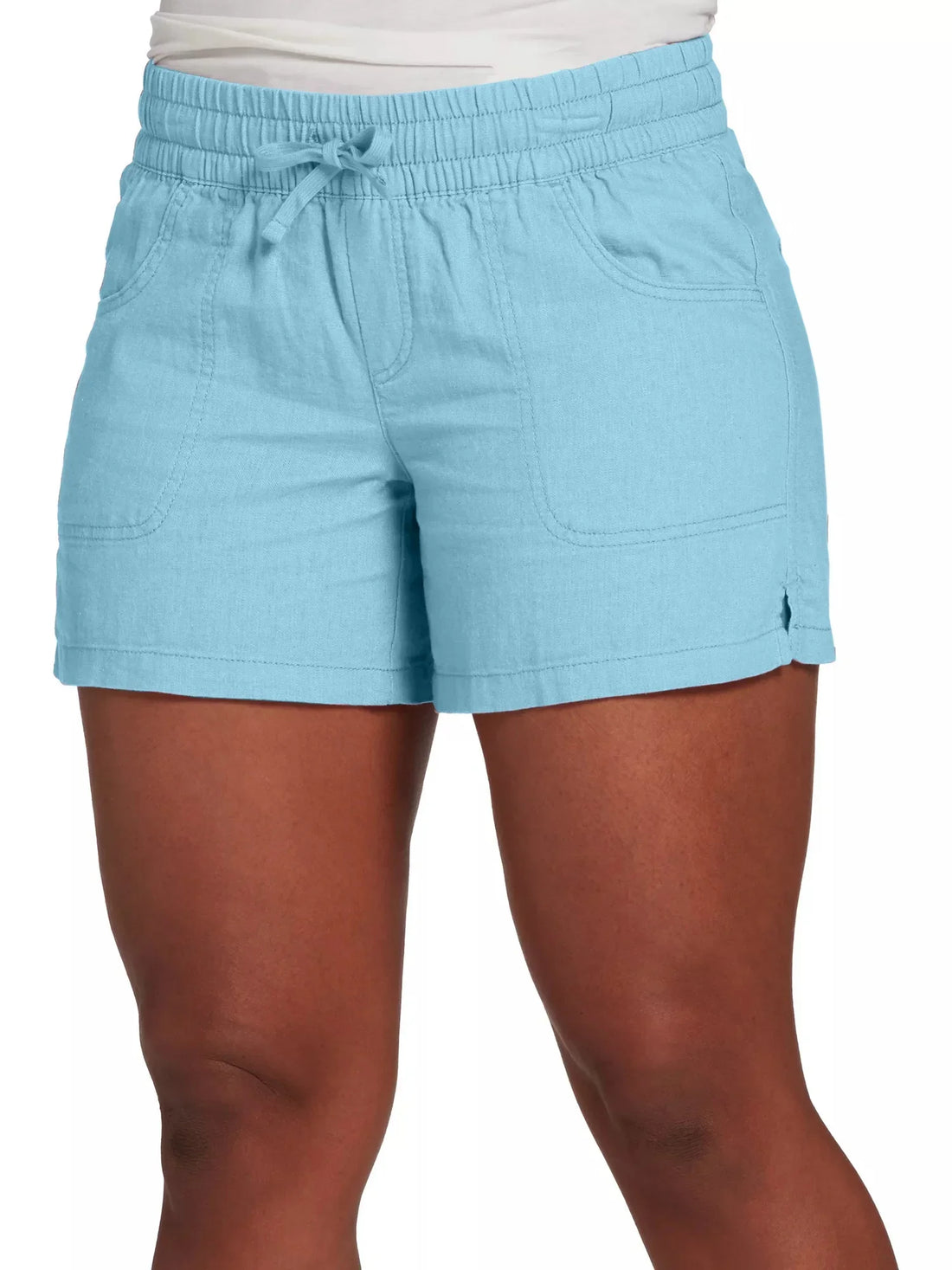 2023 S-5XL Fashion Women Summer Casual Solid Color Elastic Waist Lace Up Split Shorts Casual Short Pants