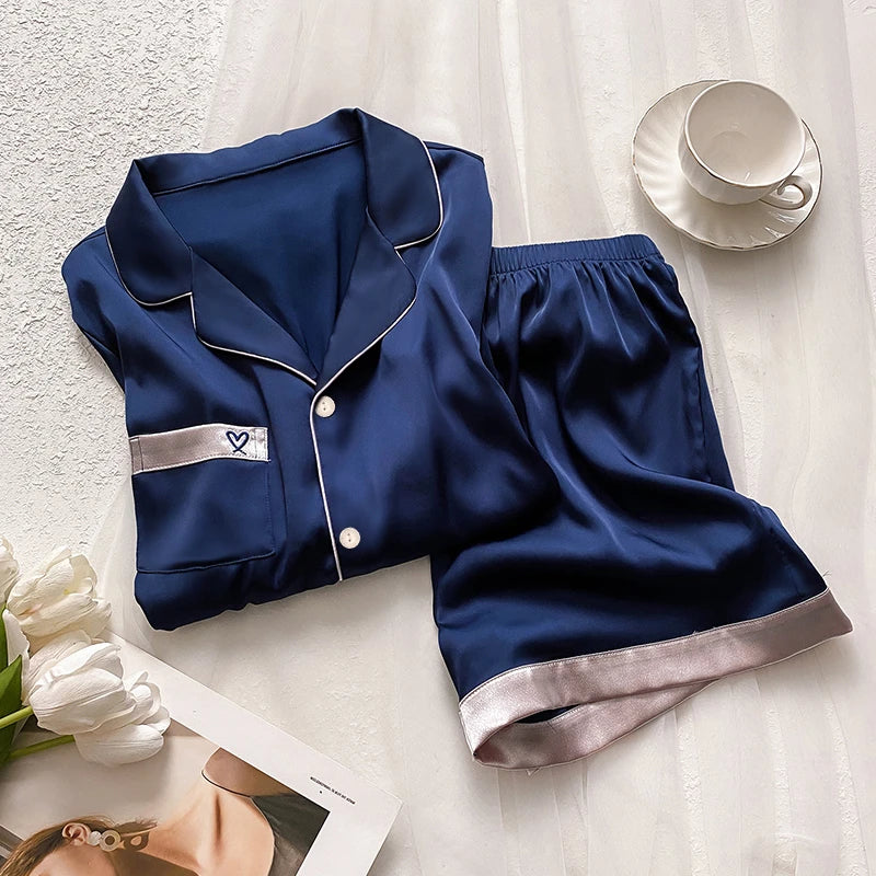 Ins Style Elegant Colorful Butterflies Women's Pajamas Trendy Fashion Design Summer Short Housewear 2024 New Y2k Ladies Homewear