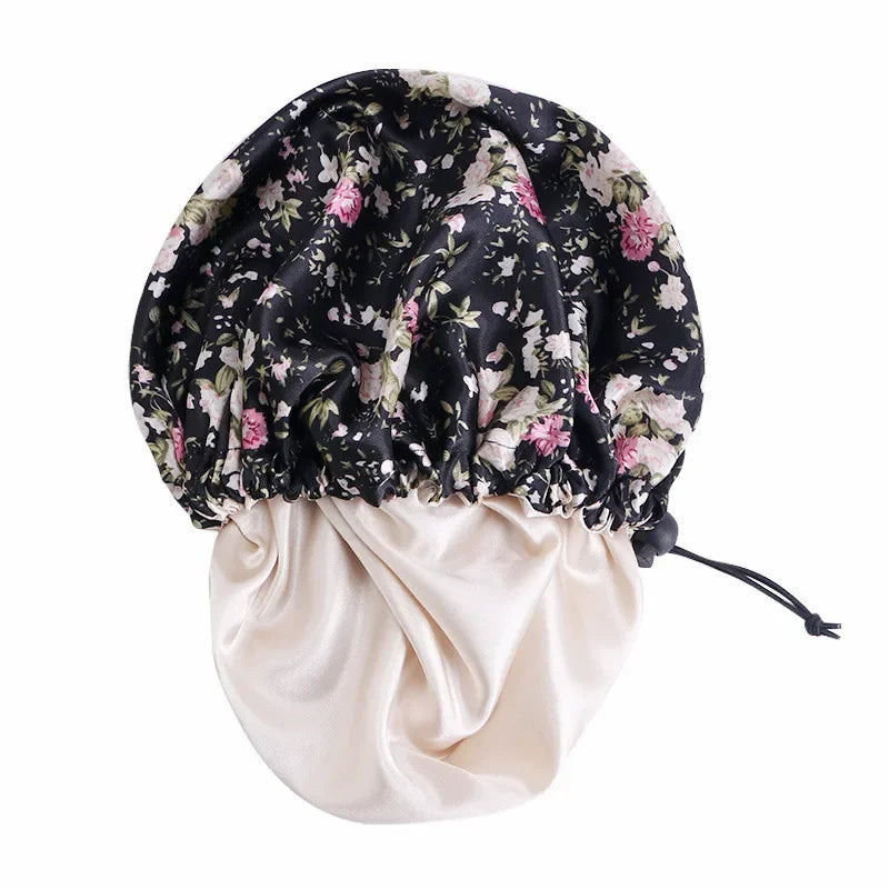 Baby Kids Satin Wide Band Sleeping Hat Night Cap Hair Care Beanie Turban Bonnet Children Girls Head wrap Scarf Bandana Headwear