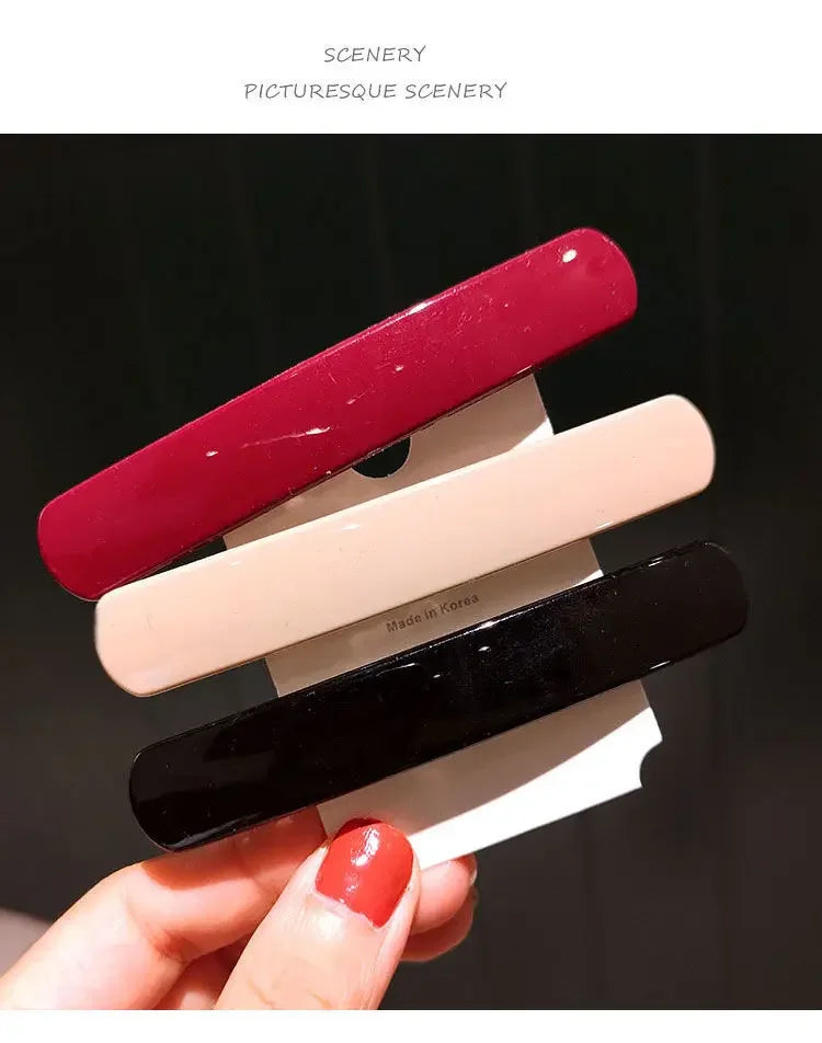 Korean  Morandi Color Spring Hair Clip Women Girls Simple Hairpin Fashion Colorful Matte Barrette Hair Styling Accessories