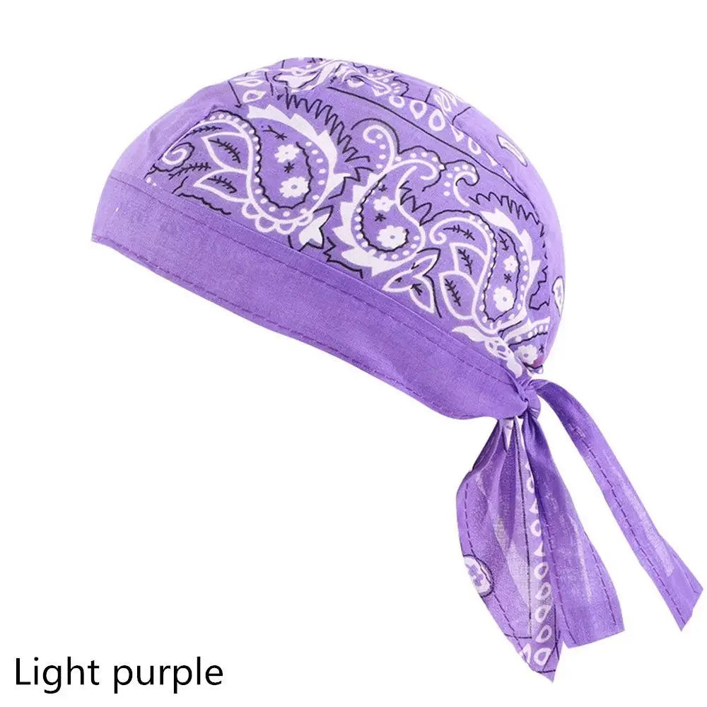 Men Women Quick Dry Headscarf Cotton Pirate Hat Outdoor Sport Cycling Bandana Sweat Absorbant Cancer Chemo Cap Muslim Turban