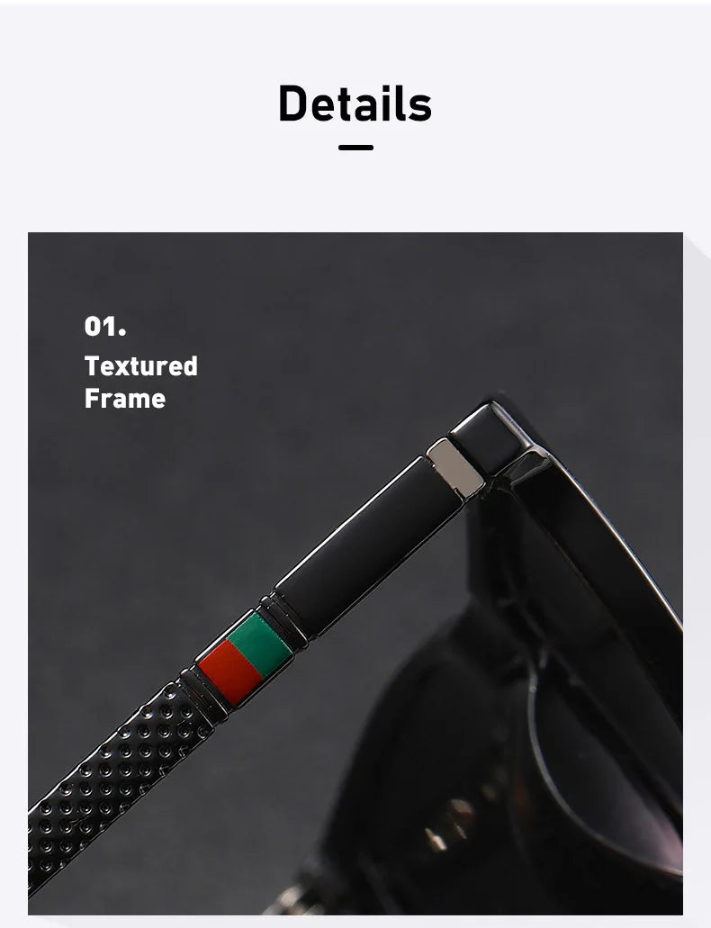 Outdoor Driving Sunglasses Popular Square Large Frame Sun Glasses Classic Polarized Glasses Men Women Fishing Glasses