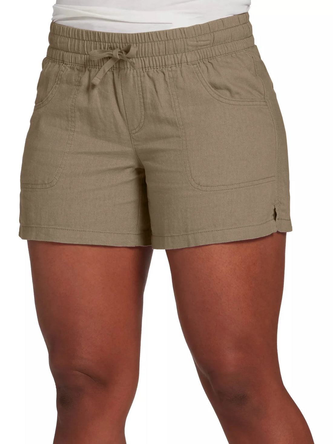 2023 S-5XL Fashion Women Summer Casual Solid Color Elastic Waist Lace Up Split Shorts Casual Short Pants