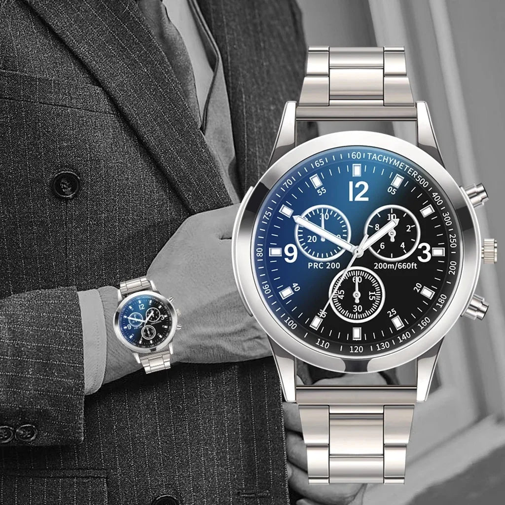 2025 Luxury QuartzWatch for Men Stainless Steel Dial Casual Quartz Wristwatches Men Bracele Watch Relogio Masculino Часы Мужские