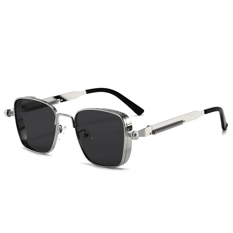 2025 High Quality Metal Punk Fashion Trendy Sunglasses for Men Outdoor Sunglasses Men Driving Anti UV lunettes de soleil homme
