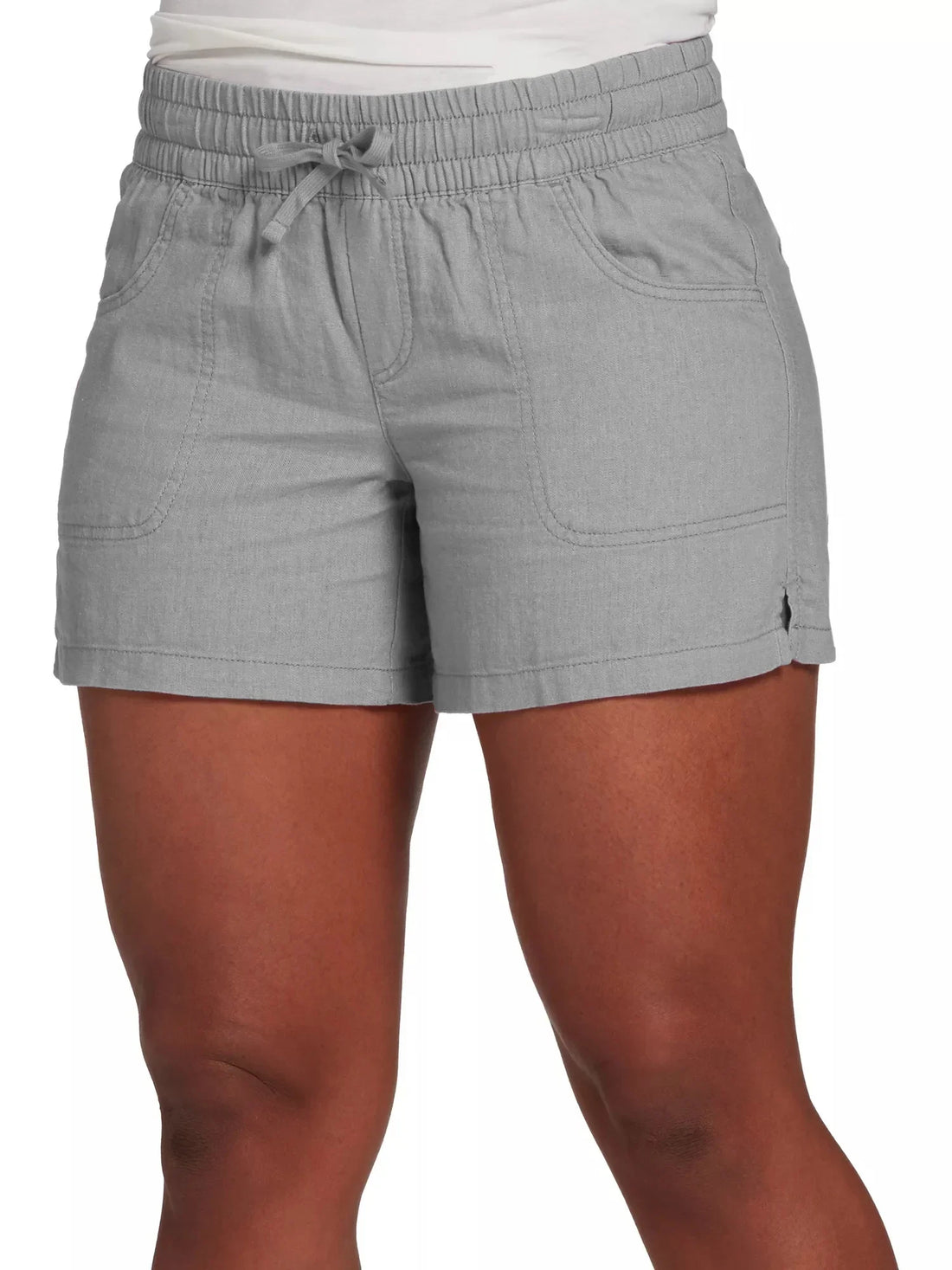 2023 S-5XL Fashion Women Summer Casual Solid Color Elastic Waist Lace Up Split Shorts Casual Short Pants