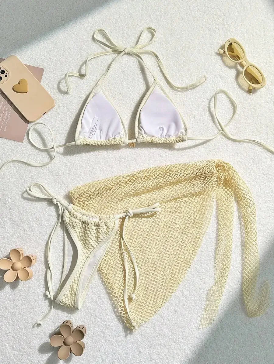 2025 Sexy Bikinis Female Swimsuits Women's Three-Piece Swimwear Beach Swim Wear Bathing Suits Brazilian Bikini Set Pool Bather