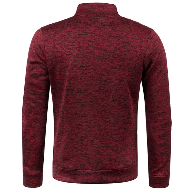 Spring Men's Turn-down Collar Sweatshirt Zipper Stand Collar Pullovers Man Sweatshirts Man Zippers Sweater Coats