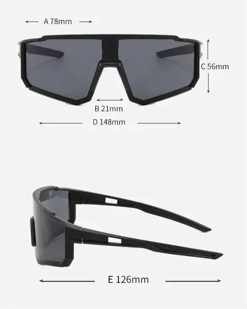 Oversized Outdoor Sport Goggle Women For Men Luxury Brand Designer Sun Glasses Vintage Punk Ski Cycling Windproof Sunglasses