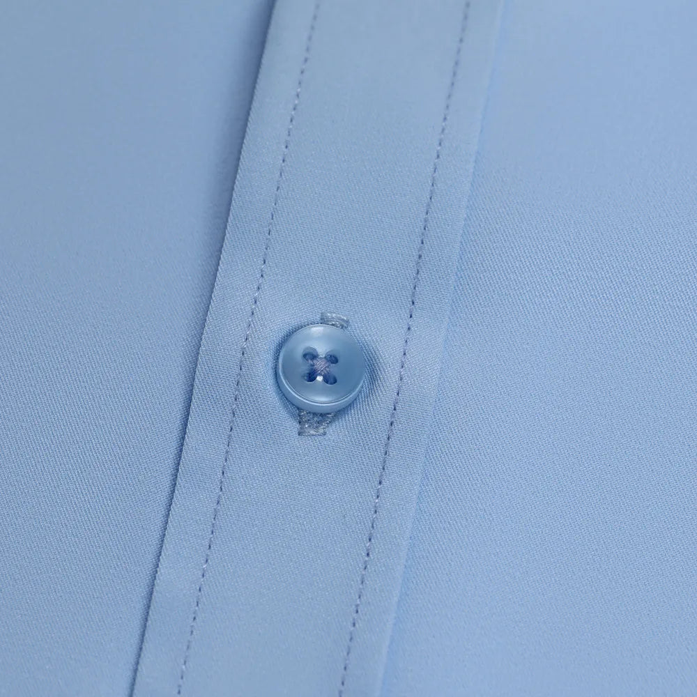 Big Size 5XL Summer Shirts For Men Short Sleeve Causal White Button Down Social Professional Work Soft Wrinkle-free Business Top