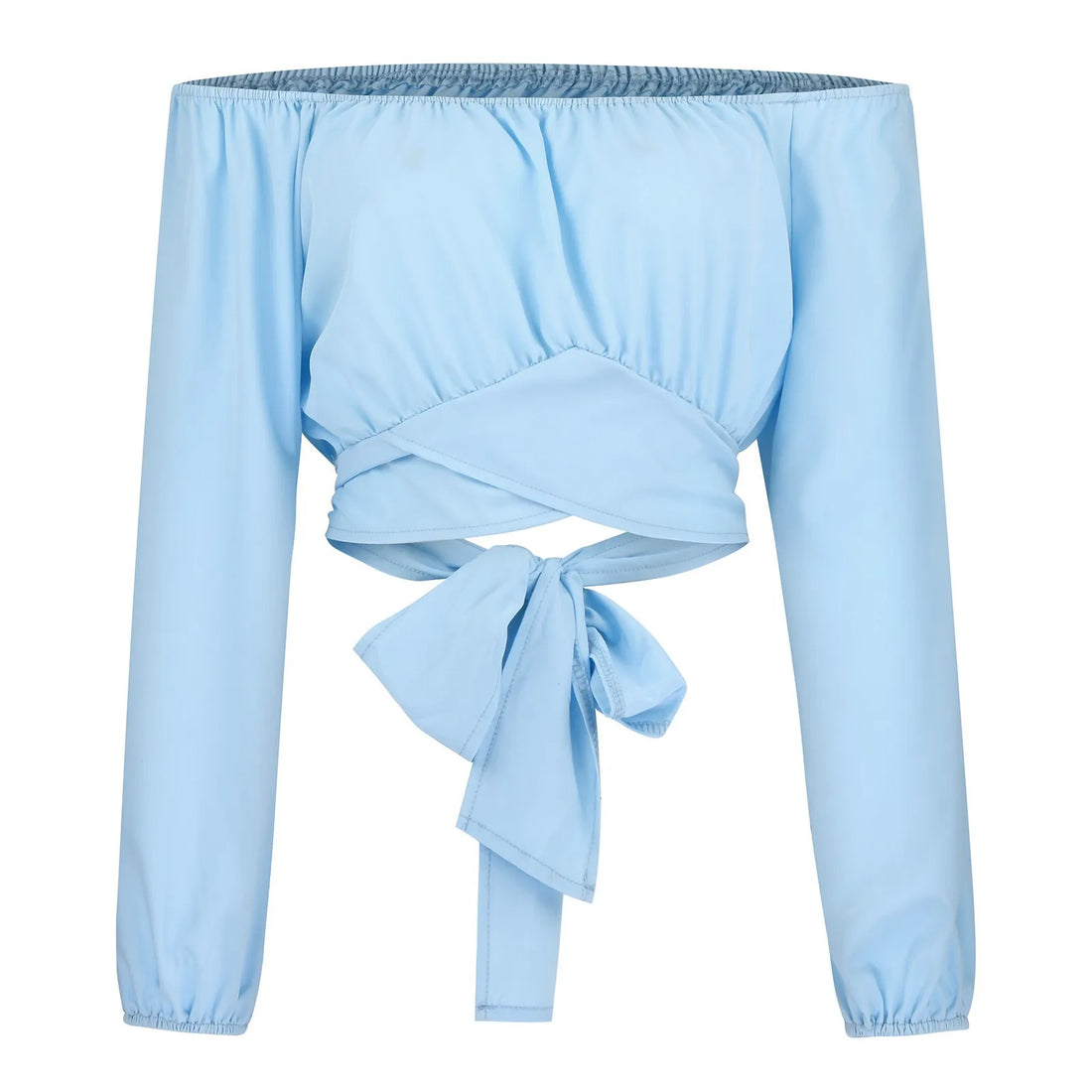 Women Sexy Off Shoulder Blouse Chic and Elegant Printing Lantern Long Sleeve Lace Up Bow Cropped Tops Casual Slim Shirts 2024