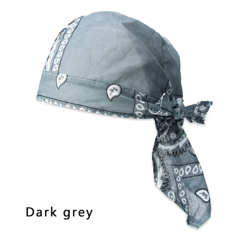 Men Women Quick Dry Headscarf Cotton Pirate Hat Outdoor Sport Cycling Bandana Sweat Absorbant Cancer Chemo Cap Muslim Turban