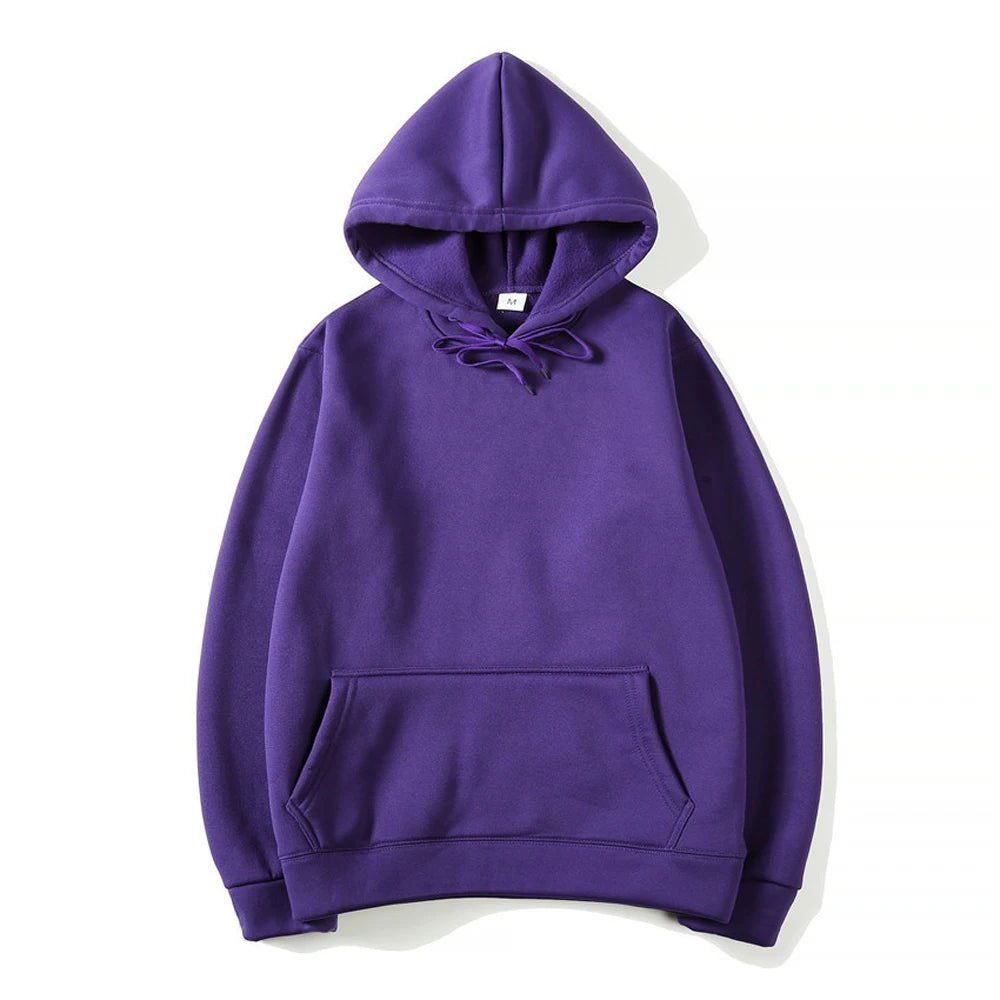 Men's/Women's Hoodies Spring Autumn Casual Fashion Hoodies Sweatshirts Solid Color Pocket Pullovers Hoodie Tops