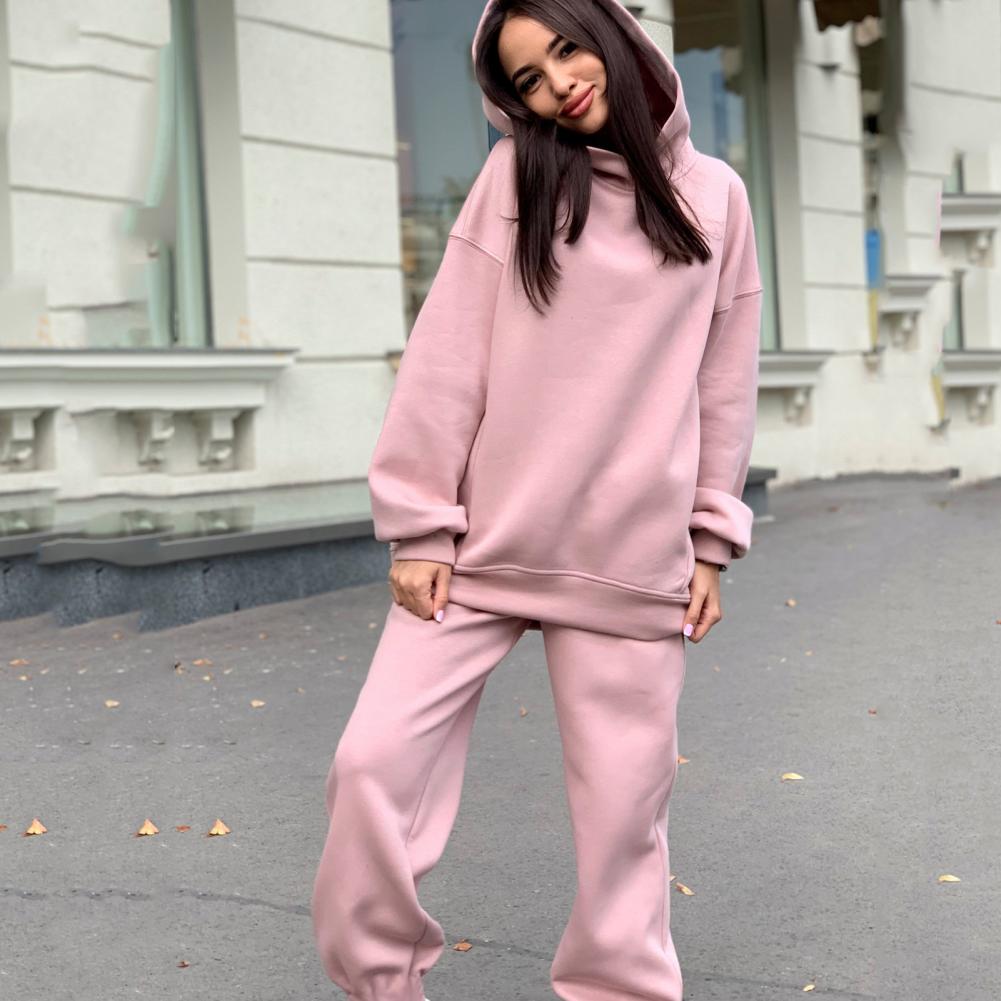 Women Two Piece Sets Tracksuit Hooded Sweatshirt Tops Sweatpants Pants Set Female Spring Autumn Long Sleeve Pullover Sports Set
