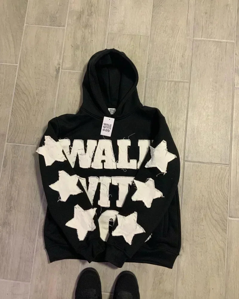 Y2K Zip Up Hoodie Harajuku Hip Hop New Fashion Patch Embroidery Oversized Hoodie Men Women Loose Casual Hoodie Jacket Streetwear