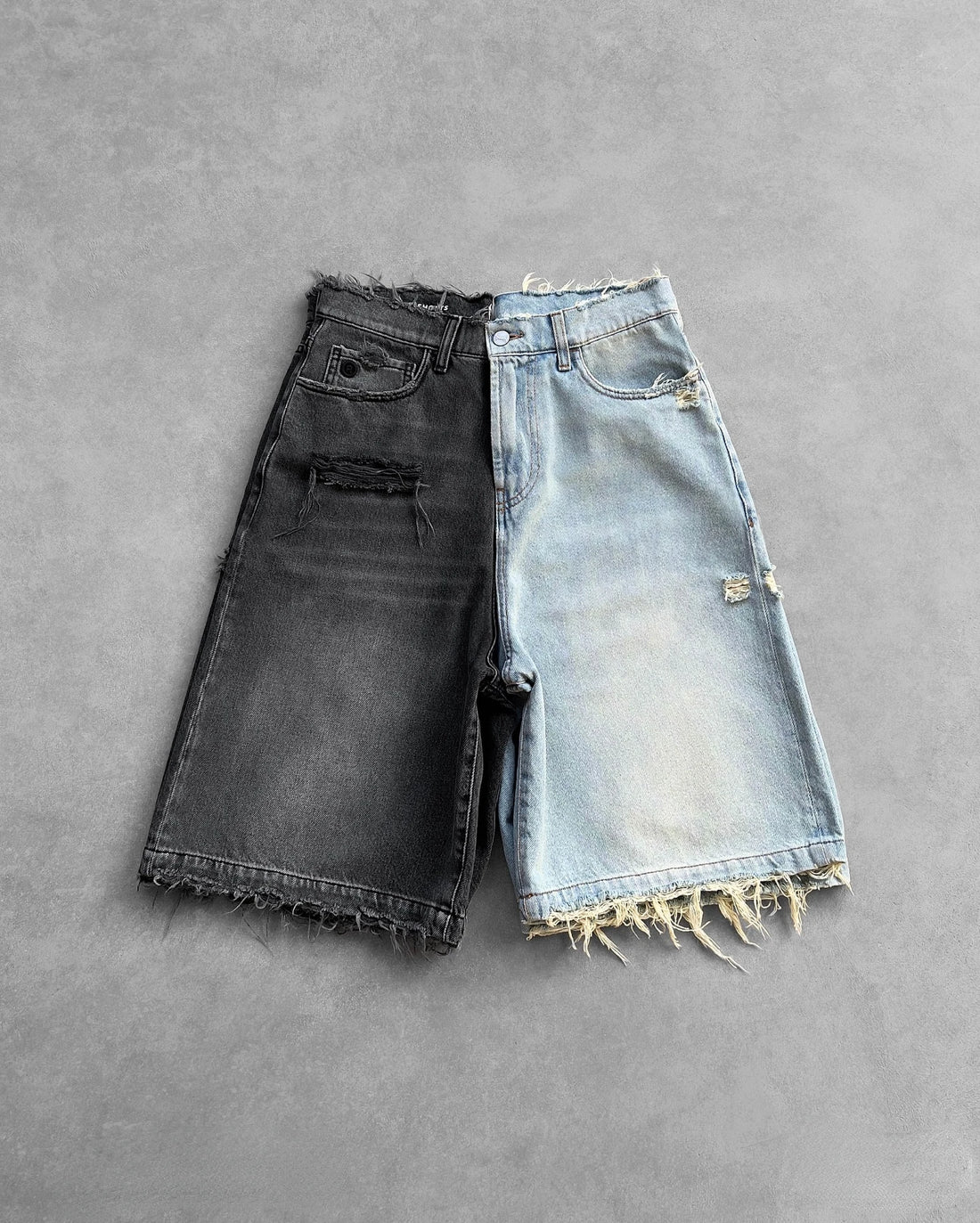 Reaven High Quality Black Punk Washed Denim Shorts Mens Summer Hip Hop Ripped Hole Raw Edge Jorts Y2k Retro Street Jean Shorts