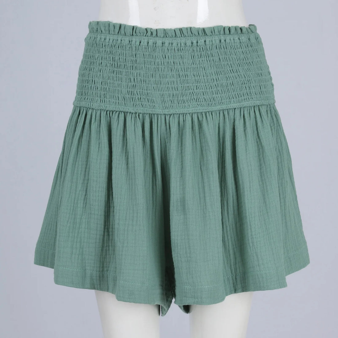 Women Shorts Ladies Casual Solid Color Breathable Fashion Wide Leg Shorts For Women Summer Female Pleated Shorts