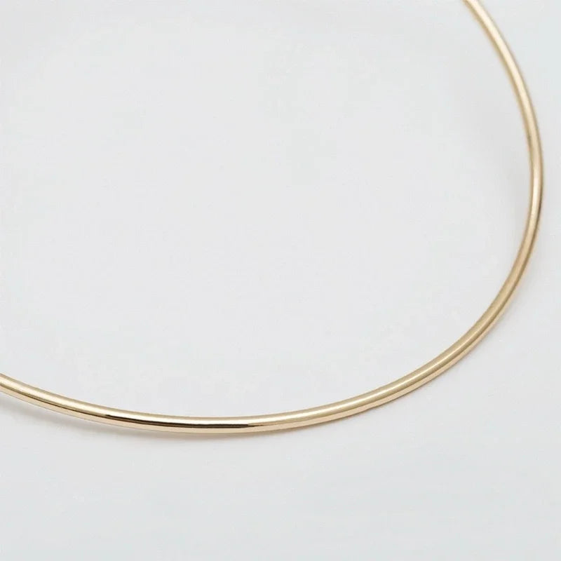 Vintage Simple Adjustable Upper Arm Cuff Bracelet Glossy Gold Plated Metal Armlet for Women Minimalist Open Armband Body Jewelry