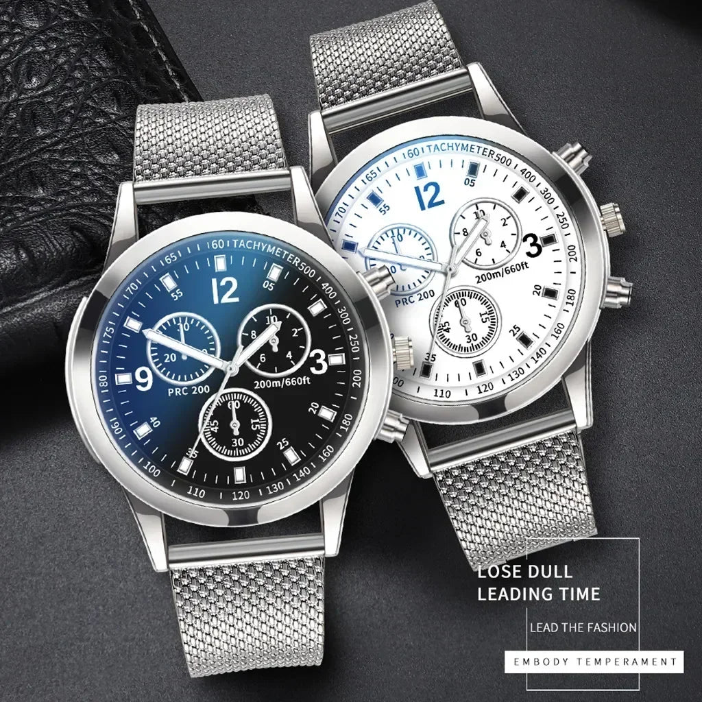 2025 Luxury QuartzWatch for Men Stainless Steel Dial Casual Quartz Wristwatches Men Bracele Watch Relogio Masculino Часы Мужские