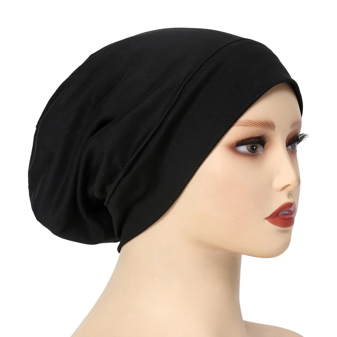 Indian Women Turban Satin Sleeping Cap Inner Hijab Hat Beanie Bonnet Muslim Bandana Hair Loss Headscarf Head Wrap Turbante Mujer