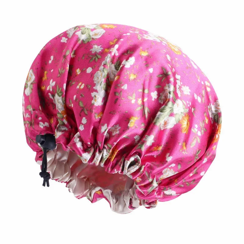 Baby Kids Satin Wide Band Sleeping Hat Night Cap Hair Care Beanie Turban Bonnet Children Girls Head wrap Scarf Bandana Headwear