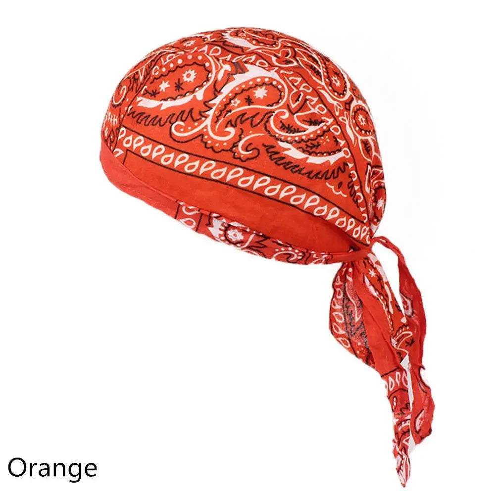 Men Women Quick Dry Headscarf Cotton Pirate Hat Outdoor Sport Cycling Bandana Sweat Absorbant Cancer Chemo Cap Muslim Turban