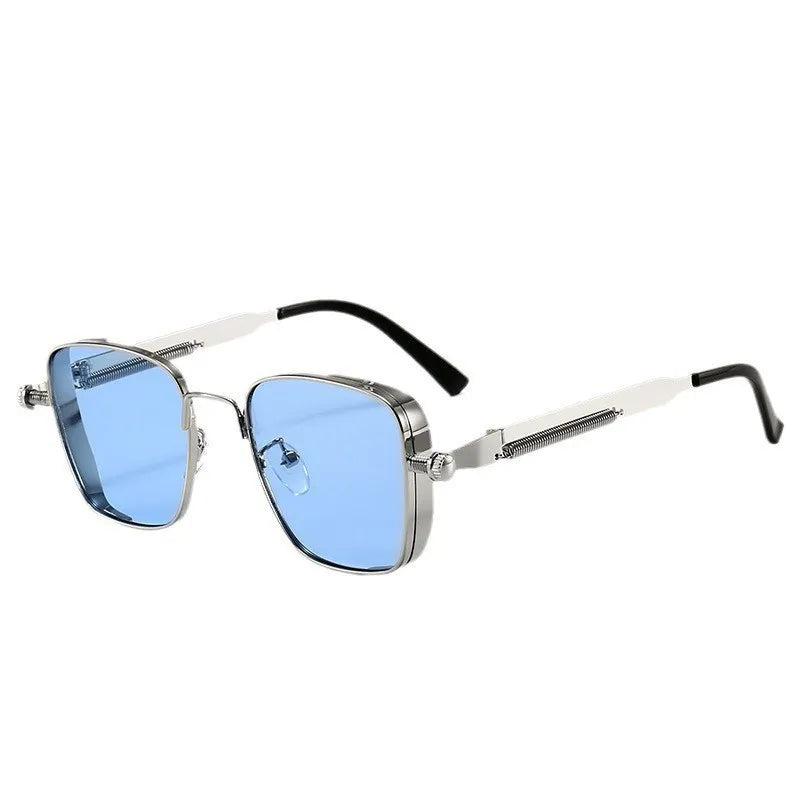 2025 High Quality Metal Punk Fashion Trendy Sunglasses for Men Outdoor Sunglasses Men Driving Anti UV lunettes de soleil homme