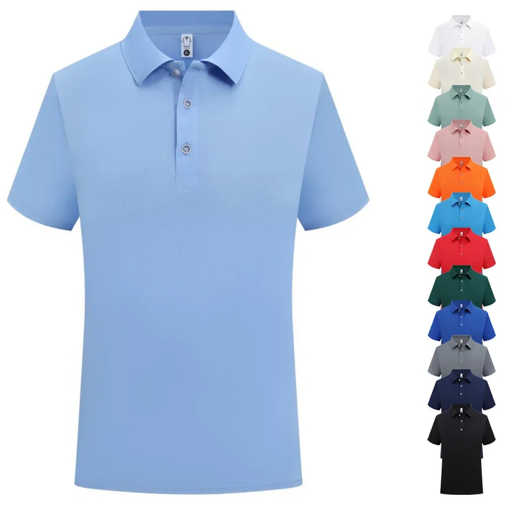 Blank Black Classic Uniform Polo T Shirt Men Wholesale Bulk Summer Formal Collar T-shirt For Men Casual Camiseta Polos De Hombre