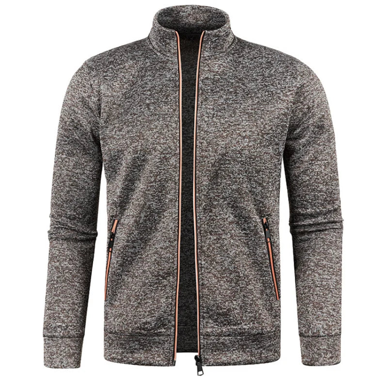 Spring Men's Turn-down Collar Sweatshirt Zipper Stand Collar Pullovers Man Sweatshirts Man Zippers Sweater Coats