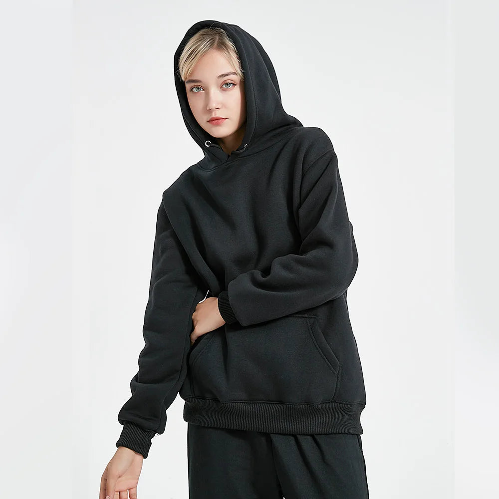 Men's/Women's Hoodies Spring Autumn Casual Fashion Hoodies Sweatshirts Solid Color Pocket Pullovers Hoodie Tops