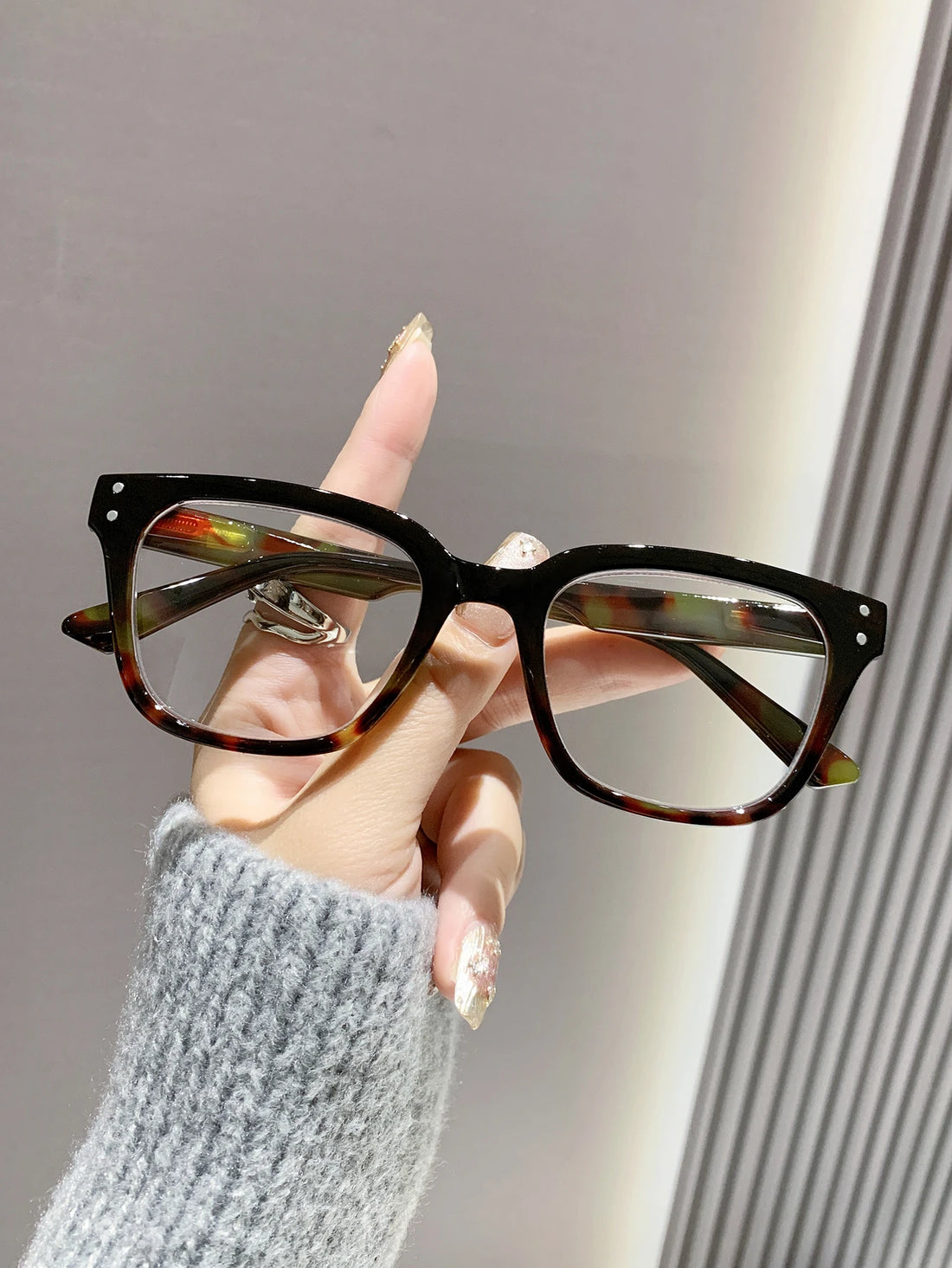 2/3PCS New Trendy Reading Glasses High-end Simple Square Frame Ultra-light Reading Glasses For Men And Women 2328