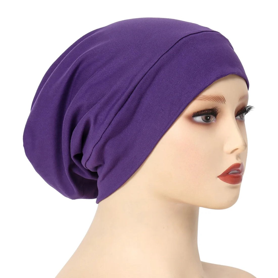 Indian Women Turban Satin Sleeping Cap Inner Hijab Hat Beanie Bonnet Muslim Bandana Hair Loss Headscarf Head Wrap Turbante Mujer
