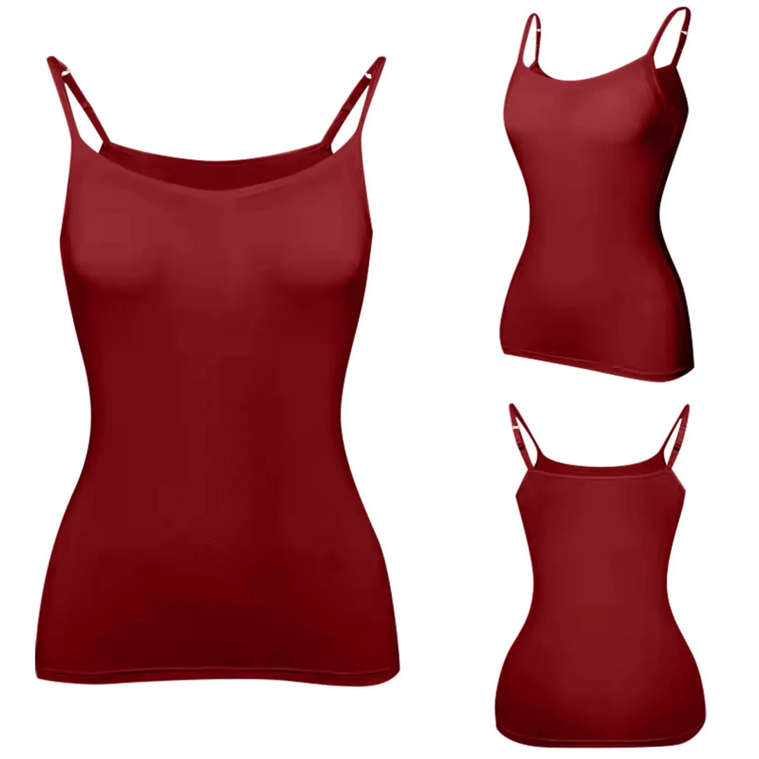 New Padded Bra Tank Top Women Modal Spaghetti Solid Cami Top Vest Female Adjustable Camisole With Built In Bra Fitness Clothing