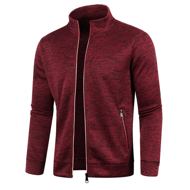 Spring Men's Turn-down Collar Sweatshirt Zipper Stand Collar Pullovers Man Sweatshirts Man Zippers Sweater Coats