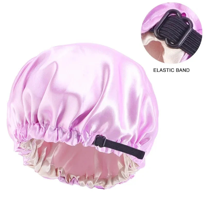 Baby Kids Satin Wide Band Sleeping Hat Night Cap Hair Care Beanie Turban Bonnet Children Girls Head wrap Scarf Bandana Headwear
