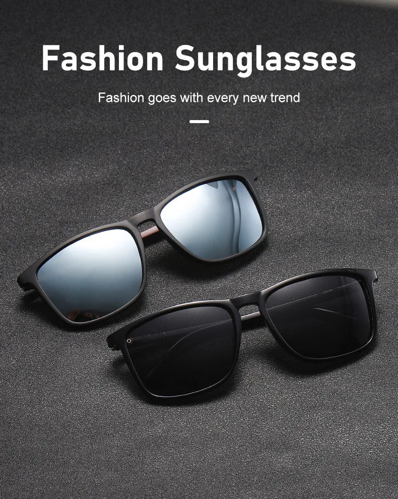 Outdoor Driving Sunglasses Popular Square Large Frame Sun Glasses Classic Polarized Glasses Men Women Fishing Glasses