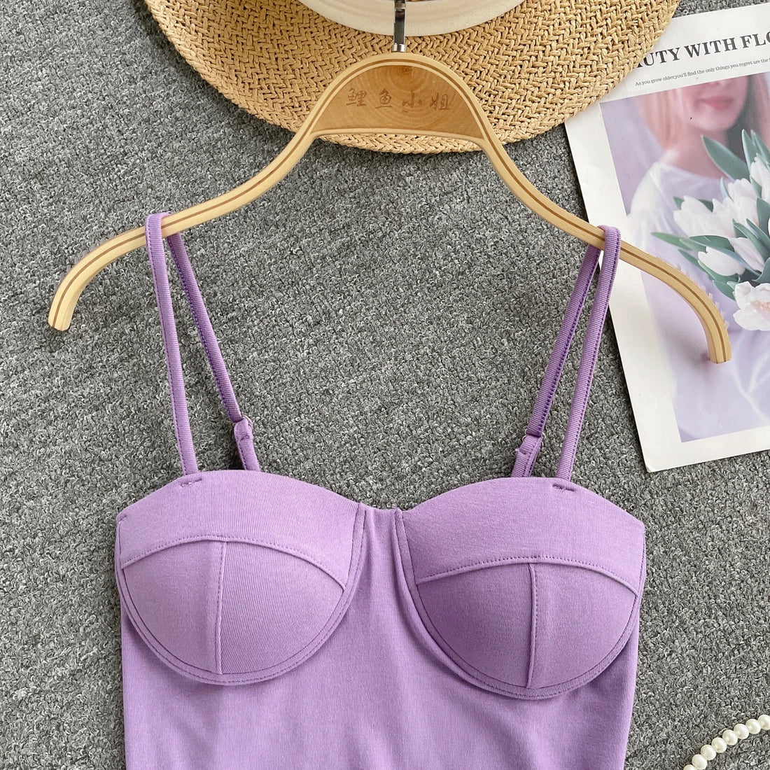 New Summer Hotsweet Strap Mini Tops Slim Fit Backless Basics Outerwear Fashion Hot Girl New IN Korean Style Streetwear Crop Tank